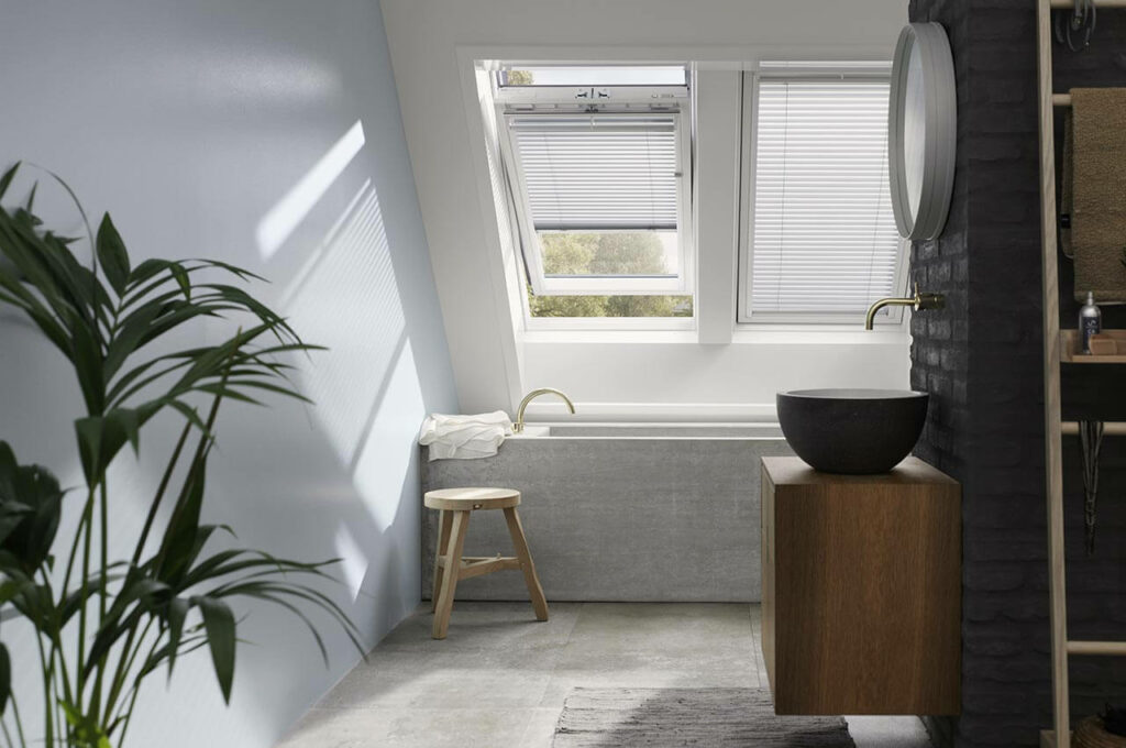 bathroom with a velux window