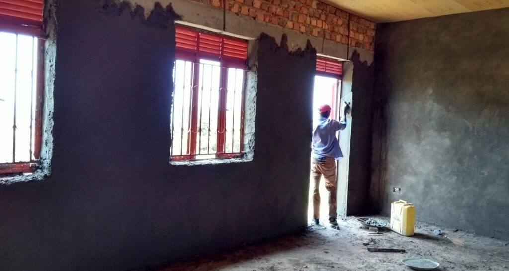 building work in progress at a school